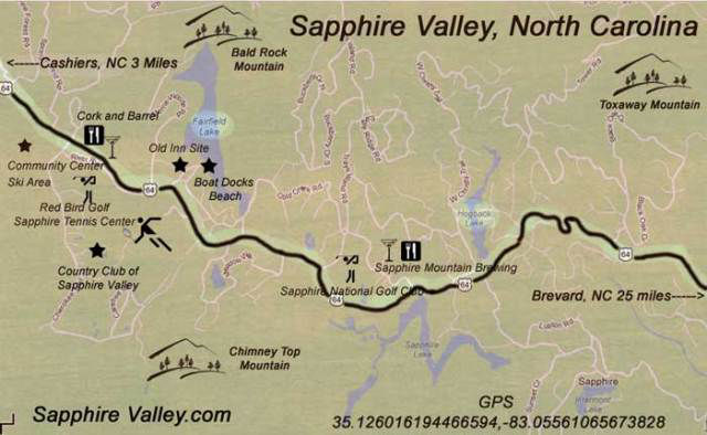 sapphire valley resort map